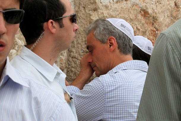 Surrounded by personal security guards,